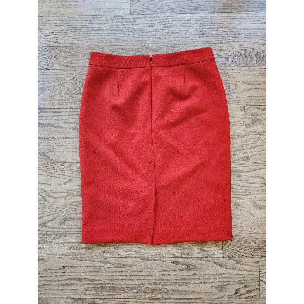 J.Crew Womens 6 No 2. Pencil Skirt Orange 100% Wool EUC